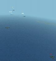 The Ju-88s on their way to taget, forming slowly into a squadron.